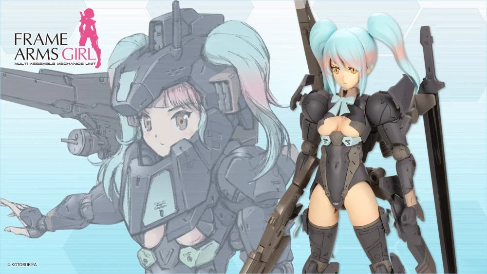 Original Kotobukiya FG027R Frame Arms Girl Shadow Tiger (Reissue) Assembled Model Genuine Action Figure Collectible Toys 16CM