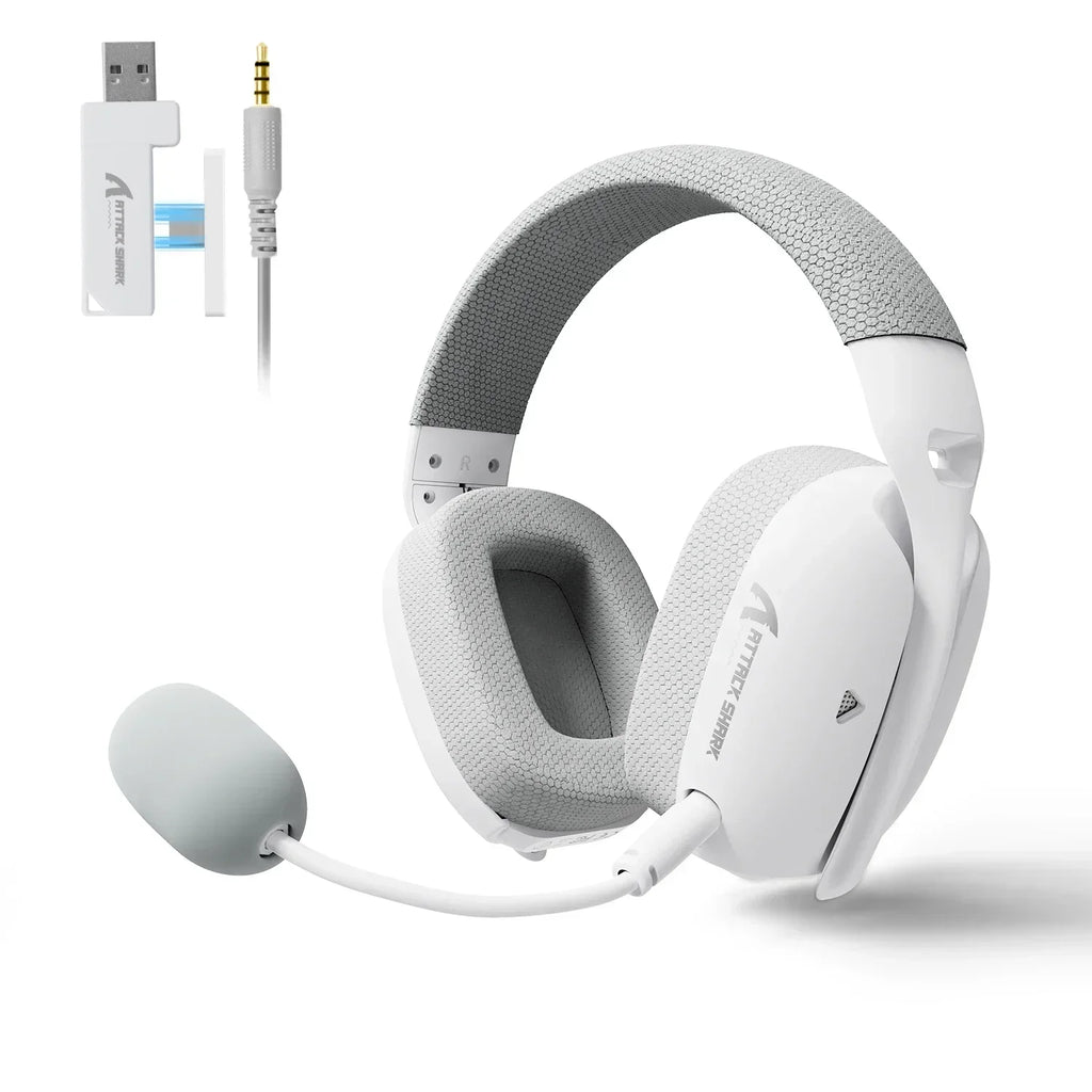 ATTACK SHARK L80PRO Wireless Gaming Headset 2.4G/BT/Wired Ultra-Light 40mm Drivers Low Latency Headphone for PC PS5 Switch Xbox