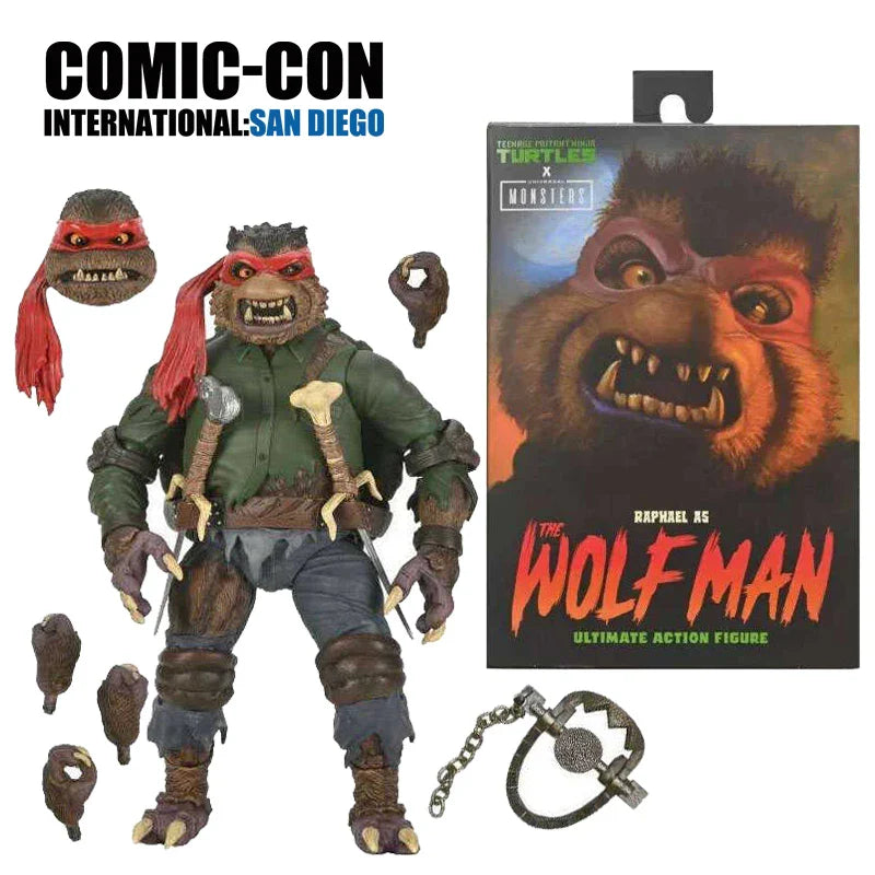 NECA Universal Monsters x Teenage Mutant Ninja Turtles Ultimate Raphael als Werwolf 7” Scale Actionfigur