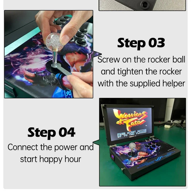 14-Inch 3D Pandora  26800 in 1 Console Folding Portable Arcade Console Pandora DX Box 720P HD Screen Mini Arcade Moonlight