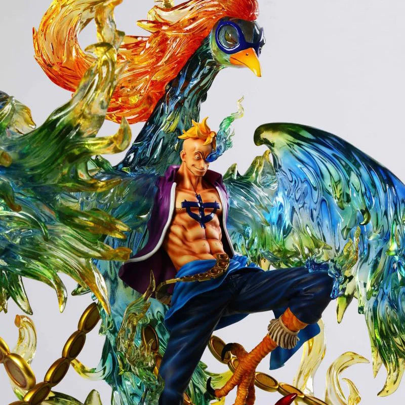 41cm New ONE PIECE Anime Figure Marco Peripheral PVC Model Scene Collect Statue Desktop Decorate Ornaments Kid Birthday Gift Toy