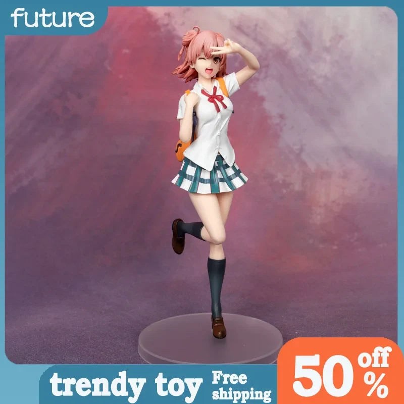 24cm My Teen Romantic Comedy Snafu Climax Figuer Yuigahama Yui Cute Anime Collectible Model Desktop Decorations Holiday Gifts