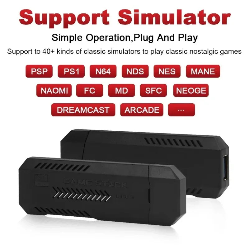 Newly X2 Plus 4K Game Stick 256GB Retro Gaming Console with Wireless Controllers for 4K Classic Games