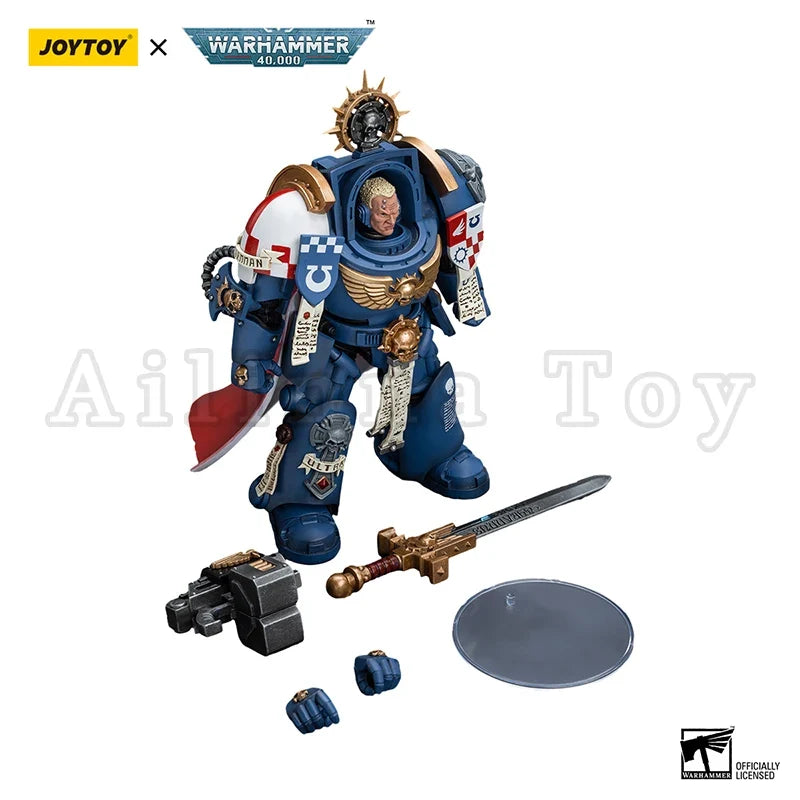 JOYTOY 1/18 Action Figure 40K Ultramarines Terminator Captain Severus Agemman Anime Model Toy
