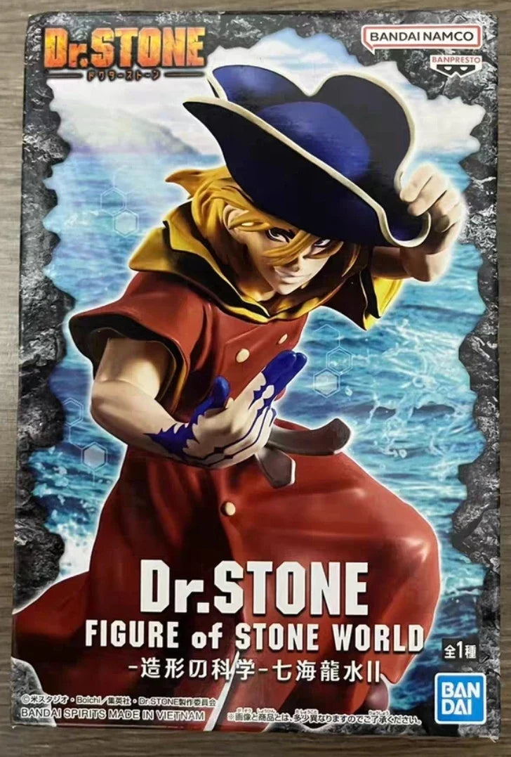 Bandai Dr.stone Figure of Stone World Xeno Houston Infield Amber Nanami Ryusui Ishigami Senkuu Genuine Figure Model Toy Gift