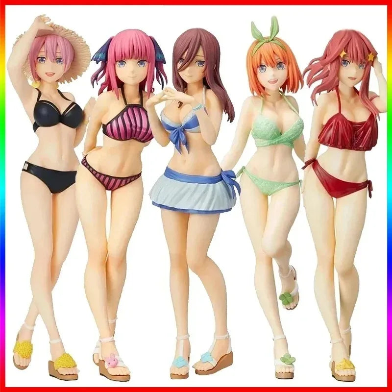 [Xmas 2025] 20cm Nakano Miku Figure - Swimwear Quintuplet Anime Statue, Static PVC Collectible Gift JP Anime