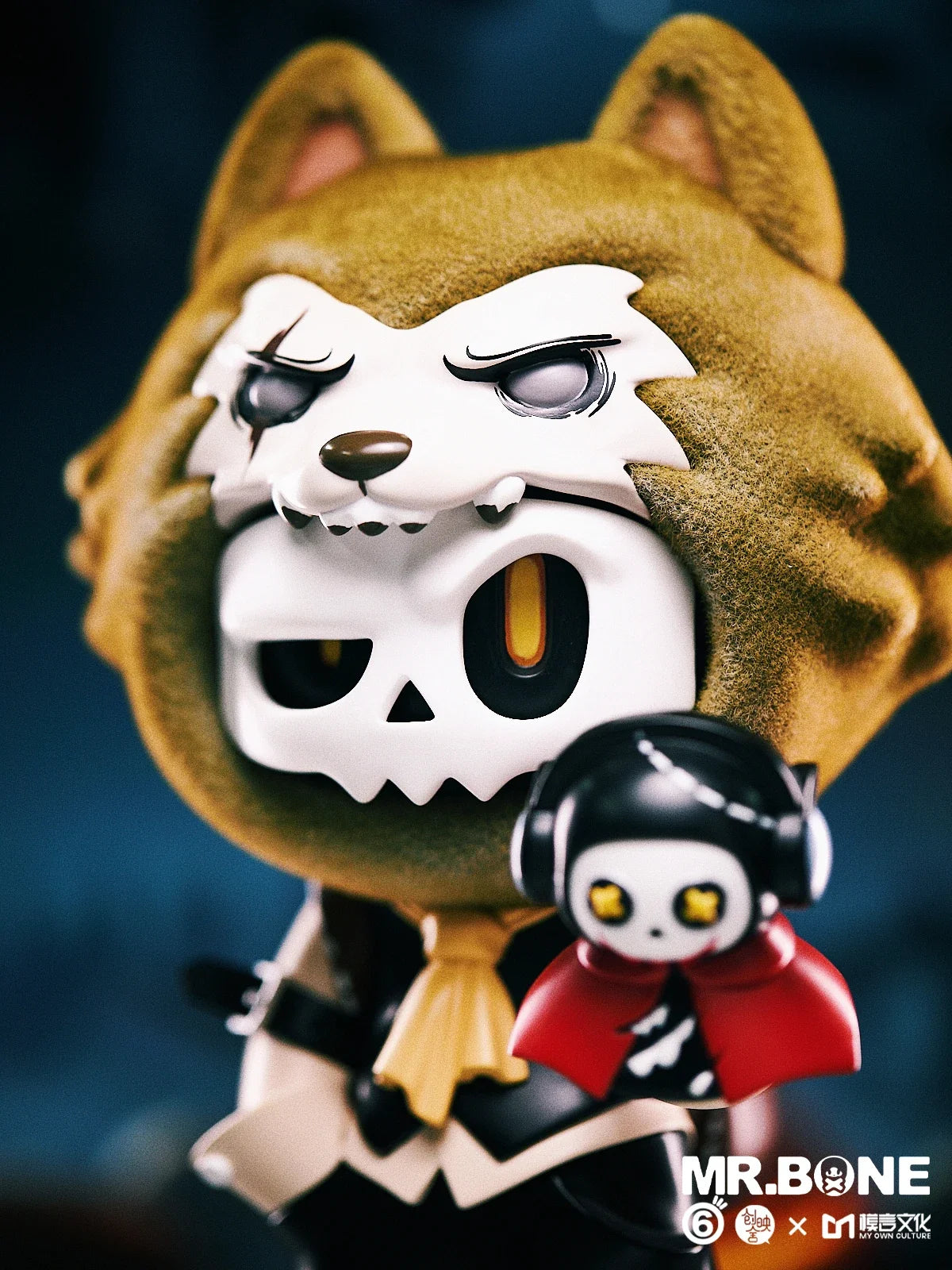 MR.BONE - Trick-or-Treating and Ghost Hunting Limited Edition 21cm High-Grade Resin Dirty Dog Trendy Toy Desktop Decoration Cute