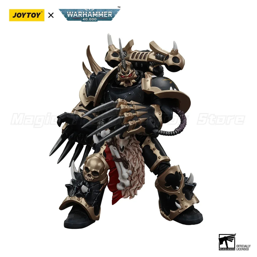 【MT】JOYTOY 1/18 Action Figure Warhammer 40K Chaos Space Marines Black Legion Chosen Champion Anime Toys Model