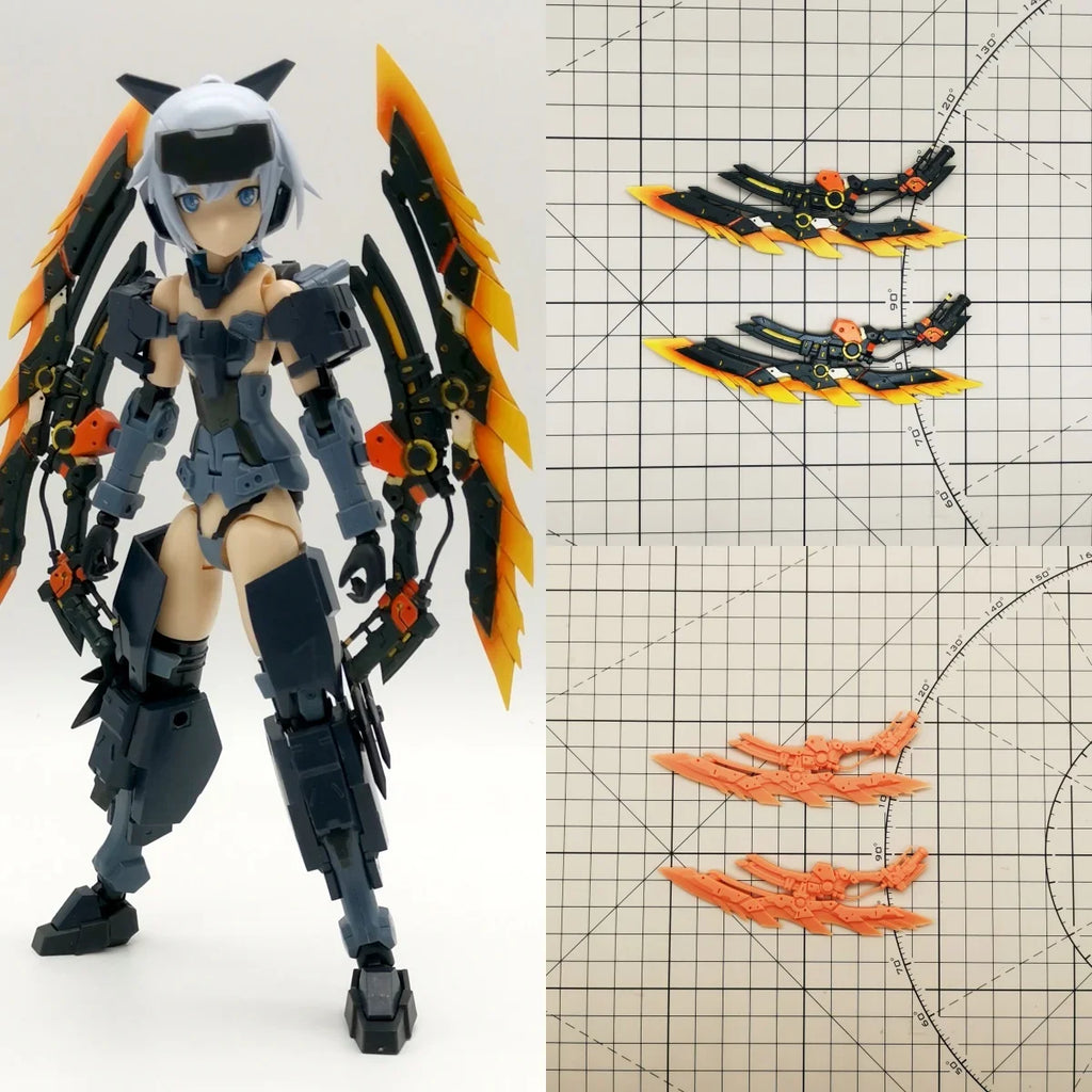 【No Figure】1/12 Scale Female Warrior Resin 3D Unpainted Accessor Mechanical Sword  Fit Kotobukiya Model For Collection