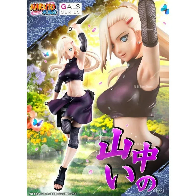 In Stock Real Mega House Mh Gals Naruto Yamanaka Ino Anime Action Figures Toys for Young Girls Children Gifts Collection Model