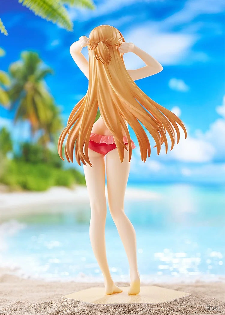 【SF】 Original GSC POP UP PARADE BEACH QUEENS Sword Art Online Attack: Twilight Asuna Figures  Anime Model Toys Gifts