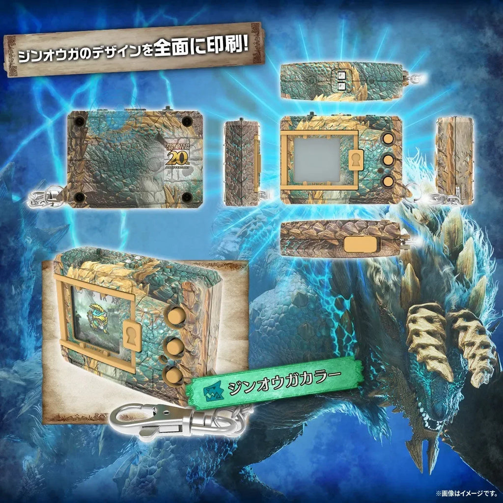 Original BANDAI Monster Hunter Digimon Monster Digivice Fire Dragon Zinoge 20th Limited Edition Anime Action Figures Toys