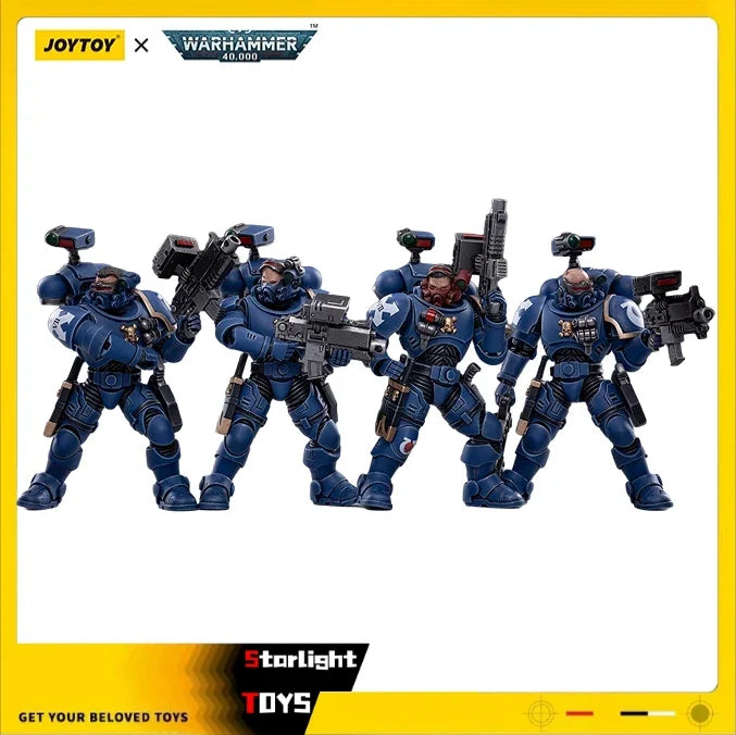 JOYTOY Warhammer 40K Ultramarines Incursors 4PCS Toys Model Ornaments Collection Ornaments 1/18 Action Figure