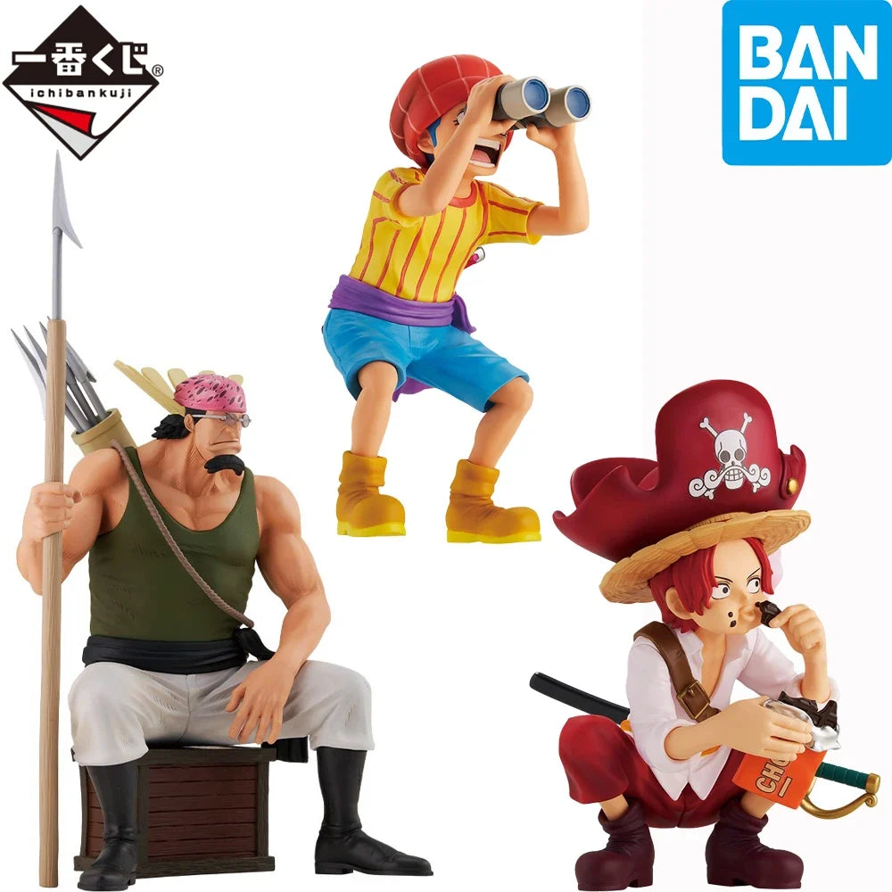 Original in Stock Bandai Spirits Ichiban Kuji  One Piece Douke No Buggy Akagami No Shanks Crocus Anime Figure Model Decoration