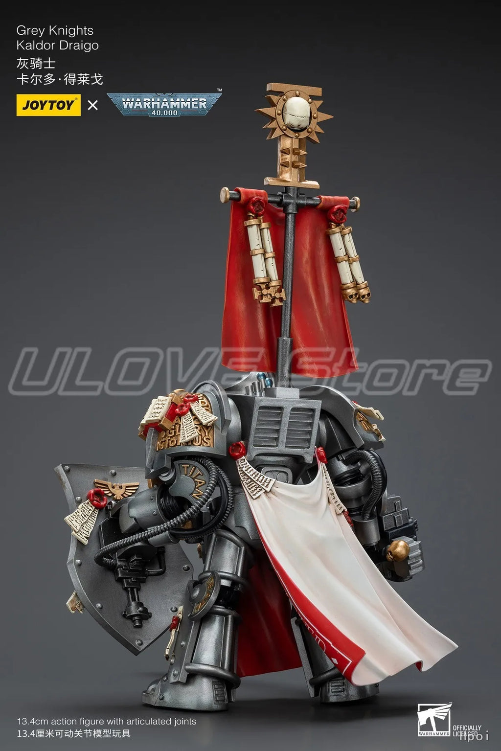 Original JOYTOY WARHAMMER 40K Grey KnightsKaldor Draigo 1/18 Action Figure Model Ornament Gift