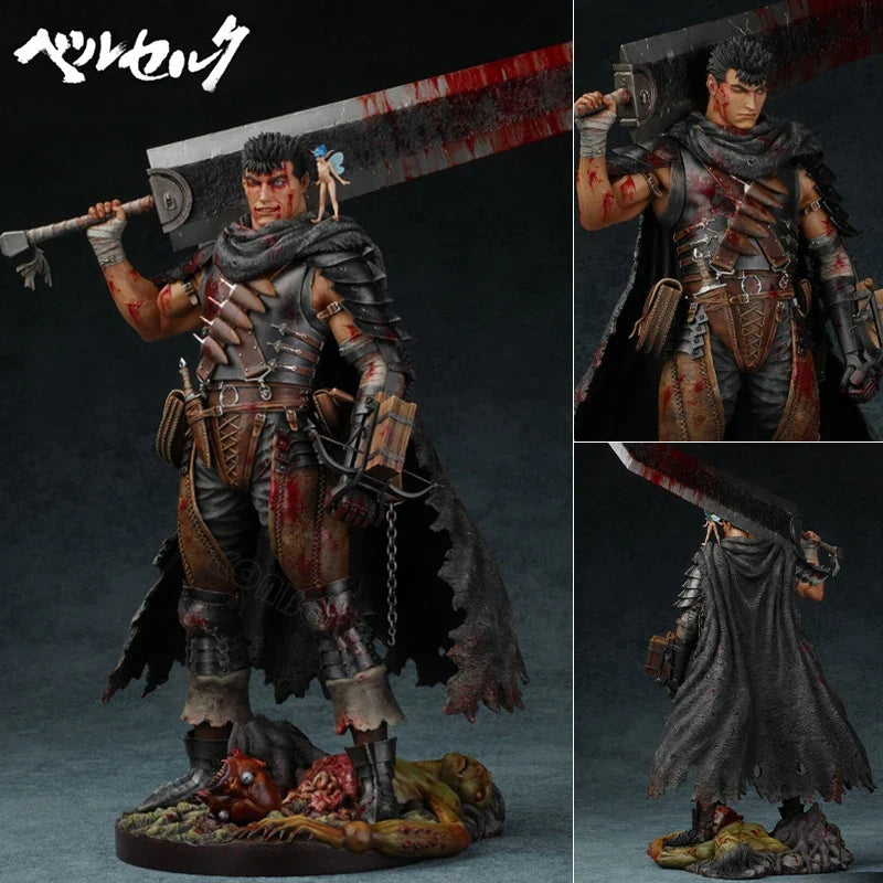32cm Berserk Guts Anime Figure Guts Berserker Armor Action Figure Berserk Skull Knight Figurine Collectible Model Doll Toys Gift