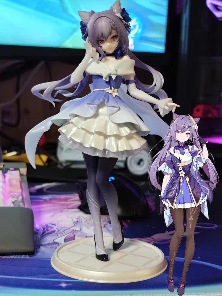 New In Stock Genuine Genshin Impact Keqing Myethos+ Series Crystalline Night Banquet Ver.1/8 Figure Collectibles Birthday Gift