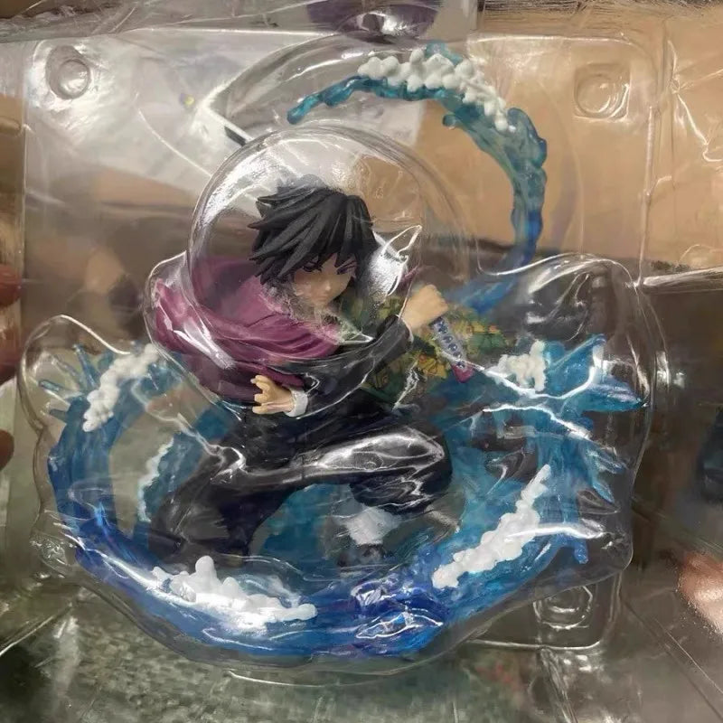 Hot 17cm Demon Slayer Zero Tomioka Giyuu Anime Action Figure Pvc Collection Model Toy Desktop Ornament Model Toys