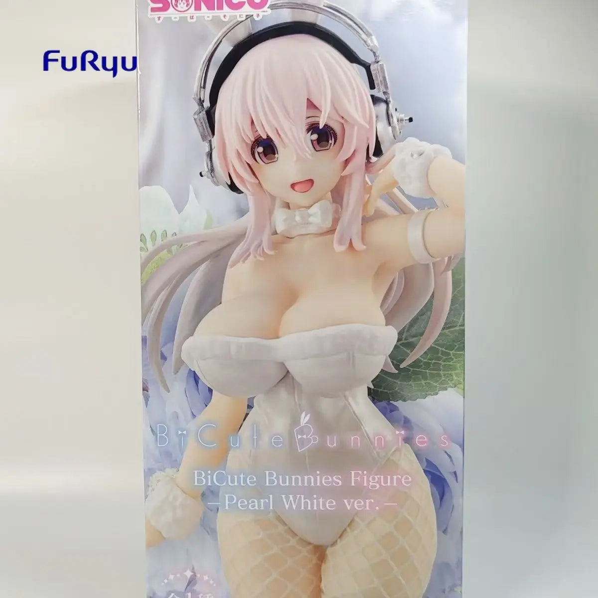 In Stock Original FuRyu BiCute Bunnies Figure -pearl White Ver. SUPER SONICO Anime Figure Universal Ornament Model Gift