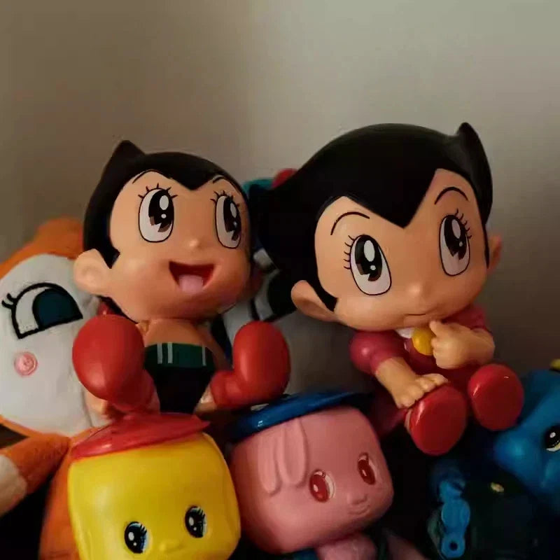 Astro Boy Uran Leo White Lion Classic Anime Q Version Figure Model Cute Desktop Decor Collectible Toy Birthday Surprise Gift