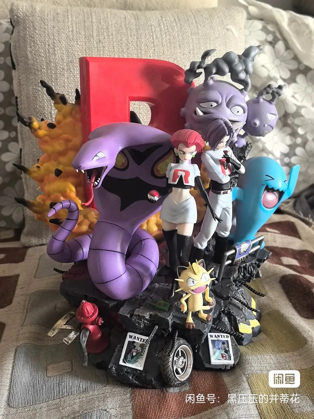 Pokemon Egg Rocket Team Shuttle Galaxy Collectible Action Figure - Handmade Doll Statue Large Pendant for Desktop Decoration