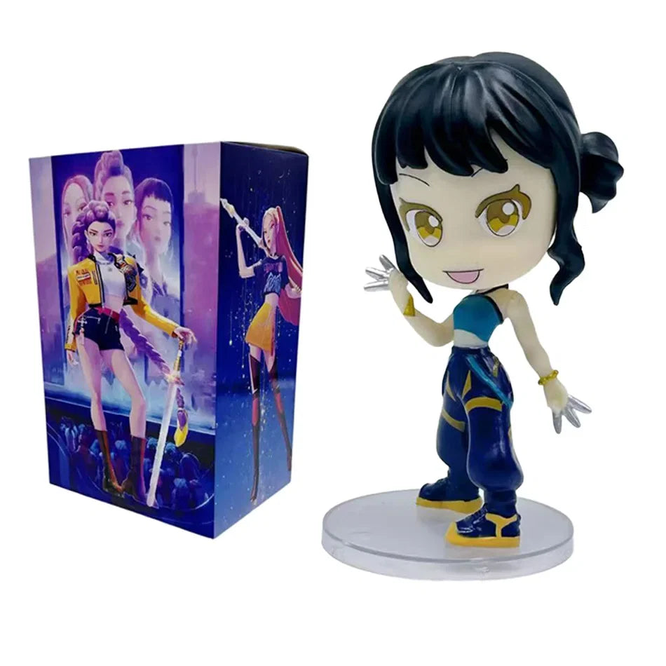 New Q Version Kpop Demon Hunters Figure Toy Cartoon Rumi/Mira/Zoey Action Figure PVC Desktop Decoration Model Doll Toy Fans Gift