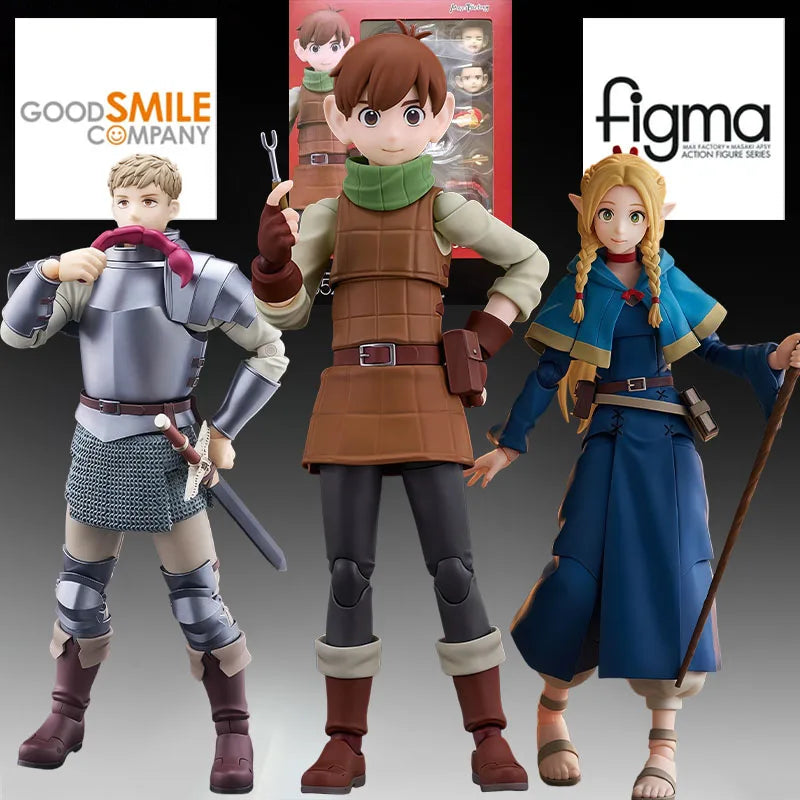 GSC Genuine Figma Anime Figure Laios & Marcil & Chilchuck Action Figure Toys for Boys Kids Gift Collectible Model Ornaments