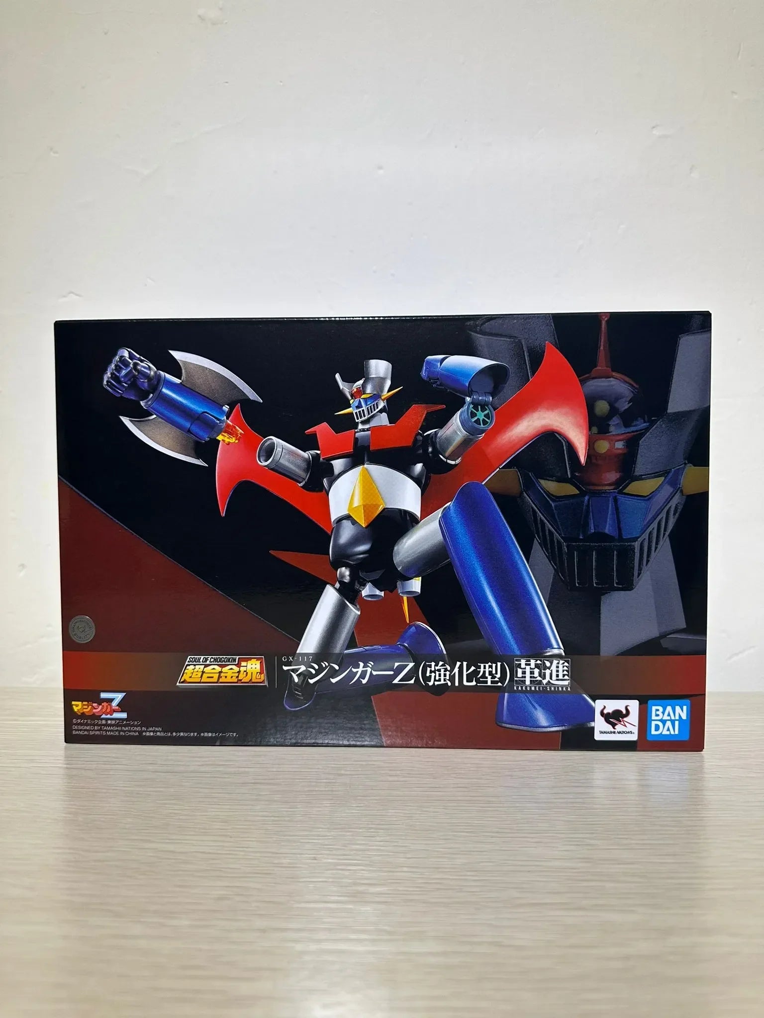 Original Genuine Model BANDAI Soul of Chogokin Gx-117 Mazinger Z 16cm Kakumei Shinka Power Up Character Model Gift Collection