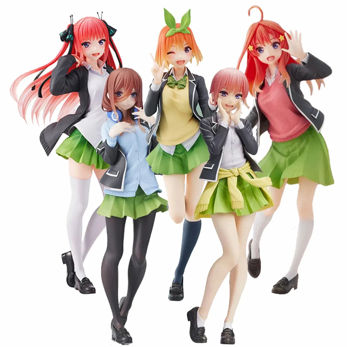 Anime Nino Figure 20CM Black Jacket College Uniform The Quintessential Quintuplets Standding Model Dolls Toy Gift PVC Material