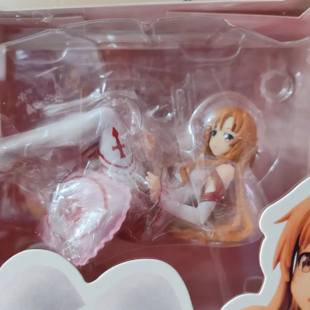 7cm Sword Art Online Yuuki Asuna Lying Posture Anime Figure Model Statue Boys Collection Desktop Decoration Ornament Toys Gifts