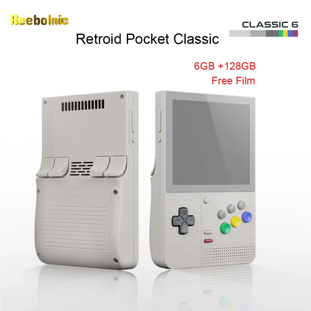 Reebolnic Retroid Pocket Classic Handheld Game Console 3.92Inch Screen 6GB 128GB G1 Gen2 Video Game Console RP Classic Boy Gifts