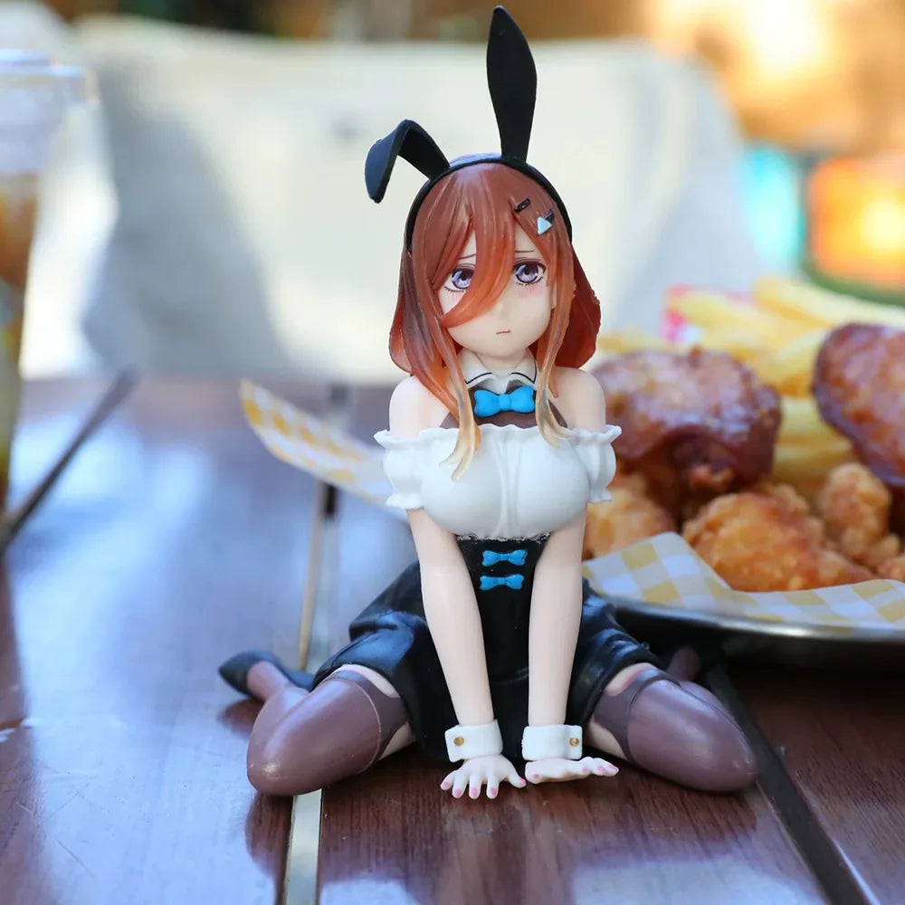 12cm Anime Nakano Nino Figurine The Quintessential Quintuplets Doll Cat Nakano Miku Figure Model PVC In Stock Desktop Cute Toys