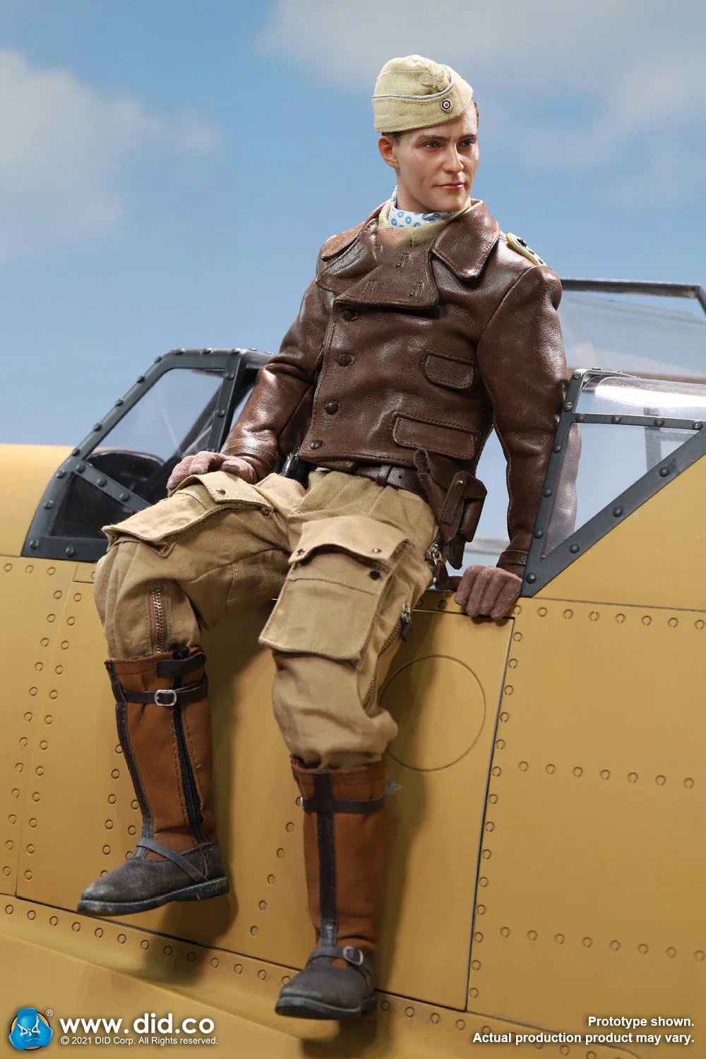 DID D80154 1/6 WWII Serie Deutscher Afrika-As-Pilot Marr General Komplettes Set Actionfigur zum Sammeln