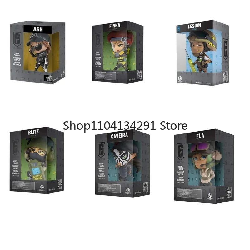 10cm R6 Rainbow Six Siege Figure Blitz Montagne Bandit Caveira Thermite Ash Action Figure Q Version Collection Decora Toys Gifts