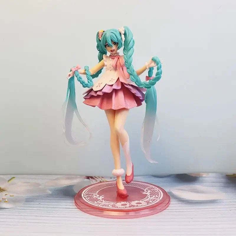 Kawaii girl PVC model, anime figurines, cute dolls, gift decorations, desktop small ornaments, car interior small ornaments