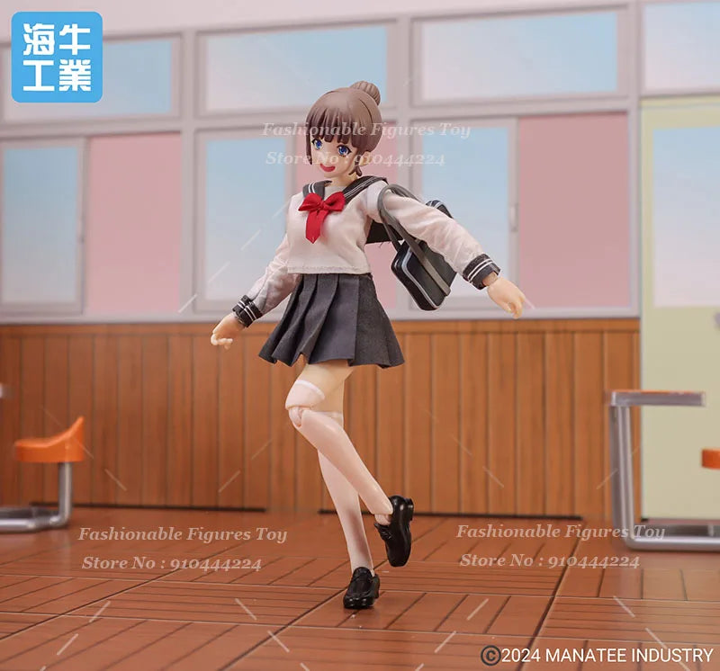 Limited Edition Manatee Industry 1/12 Women Soldier Yua Kawaii Japanese JK Girl Full Set 6" Action Figure Model Best Collectible