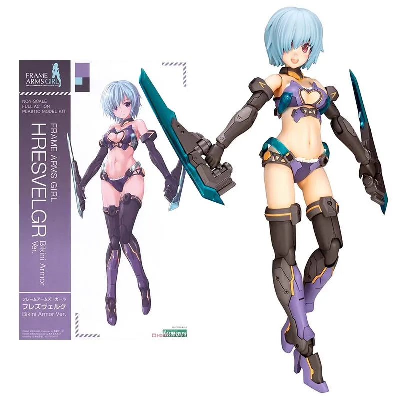 Kotobukiya Frame Arms Girl Model Kit Hresvelgr Bikini Armor Anime Figure Building Kit Mobile Suit Girl Action Figures Toys