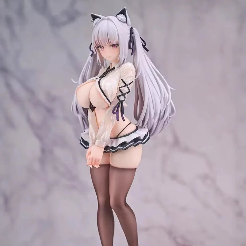 CZ Version Alvina Standing Pose Anime Figure Beautiful White Elf Girl PVC Statue Collectible Model Gift for Anime Lovers Gamers