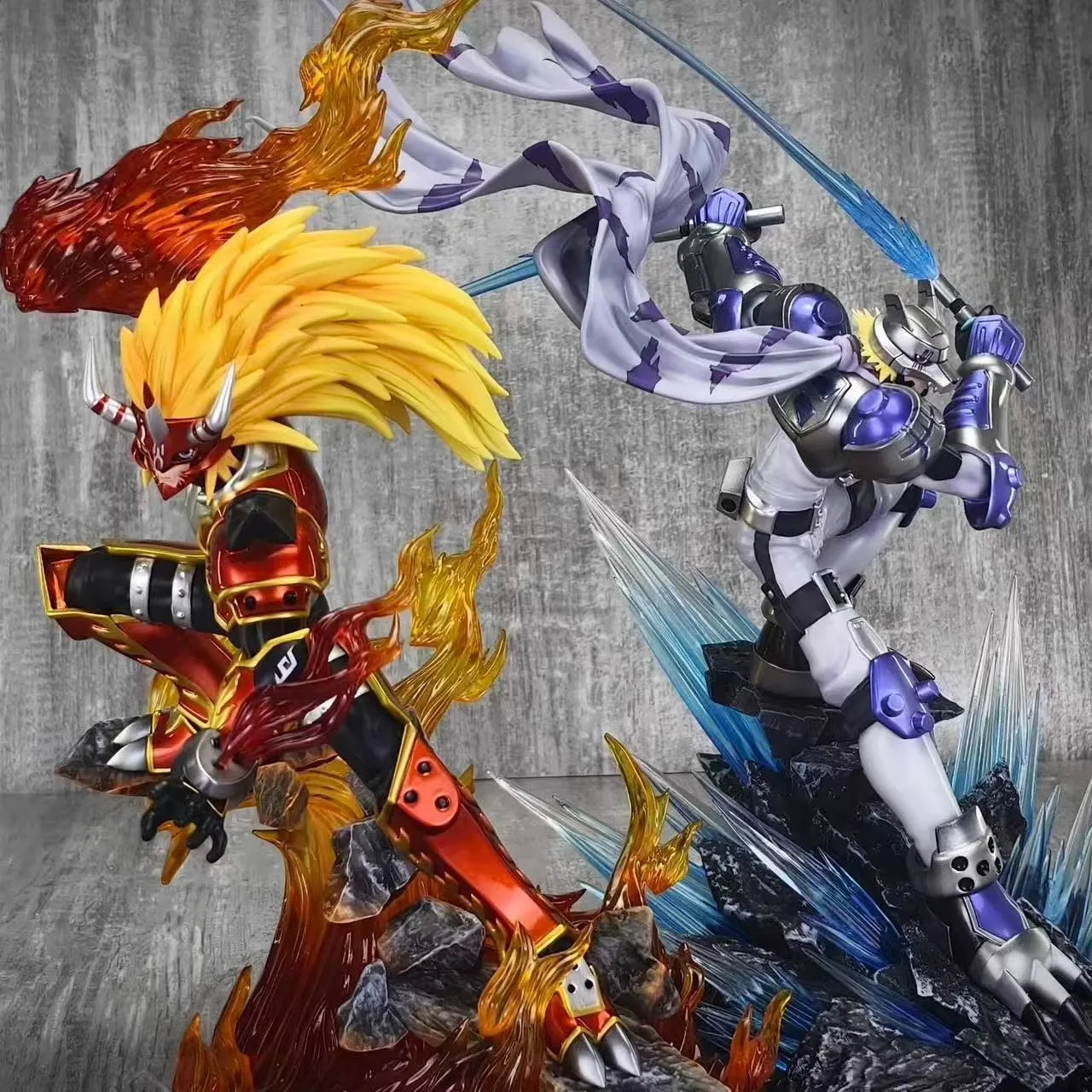 In Stock Digimon Frontier Anime Toy Agnimon 26cm Figure Model Desktop Ornament Collection Hot Blooded Manga Boy Birthday Gift