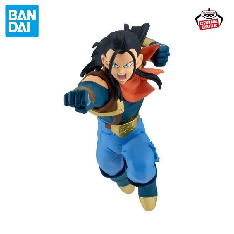Bandai Original Banpresto Dragon Ball Son Goku Super 17 New and Unopened 16Cm Anime Figurine Genuine Collections Model Toy Gift