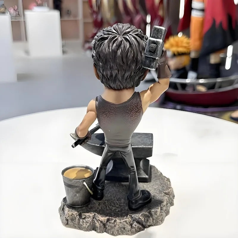 20cm/7.8in Anime The Avengers Figure Q version Iron Man forge iron Action Figures Pvc Statue Collection Model Toys Gifts