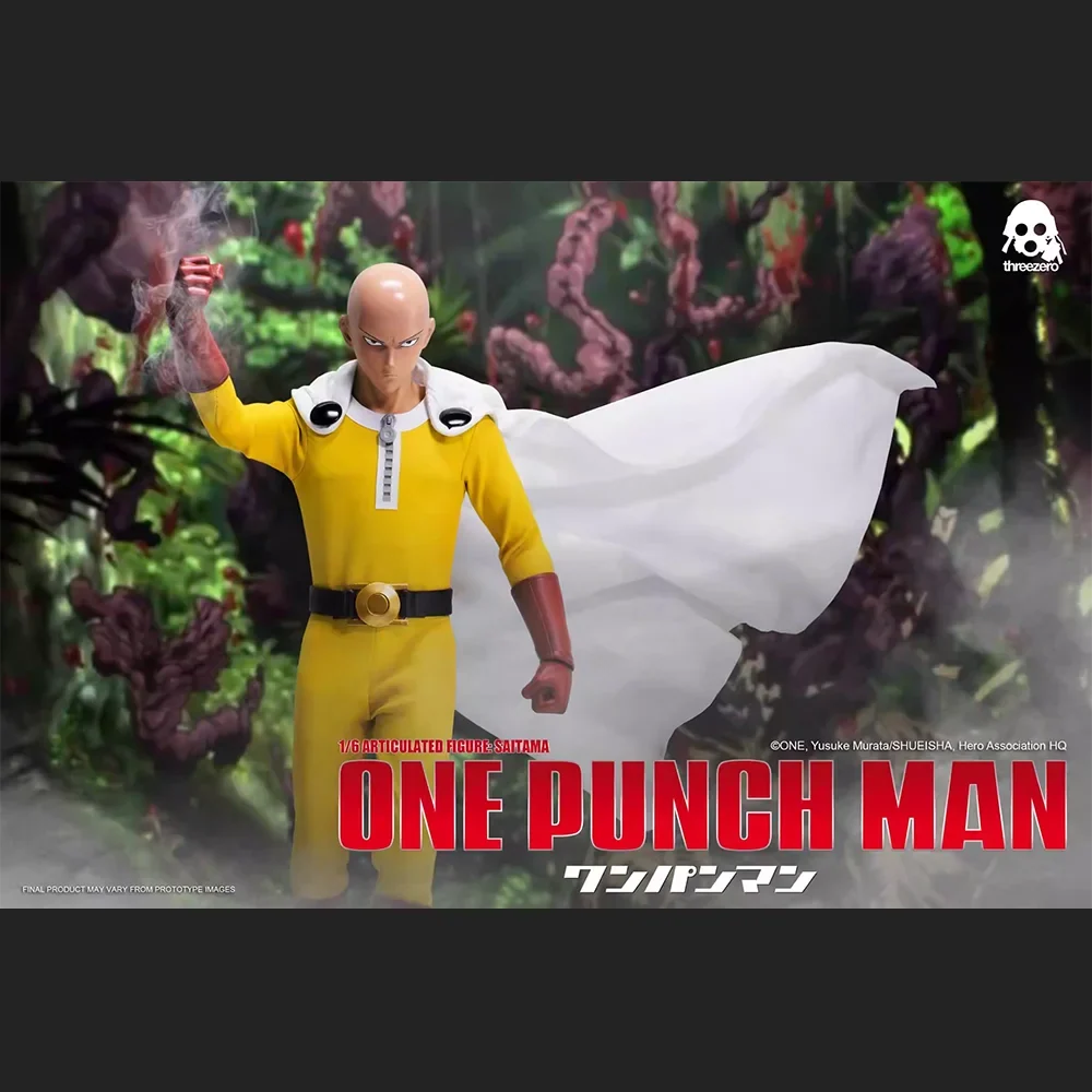 ThreeZero 3Z0026 1/6 One Punch Man Saitama‌‌ Bald Cape Man Action Figure Model Toys 12-inch Collection Scenery Ornaments Gift