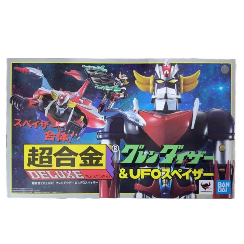100%Original in Stock Bandai CHOGOKIN GRENDIZER & SPAZER UFO SET 1975 Replica Anime Character Toy Model Ornaments Collection