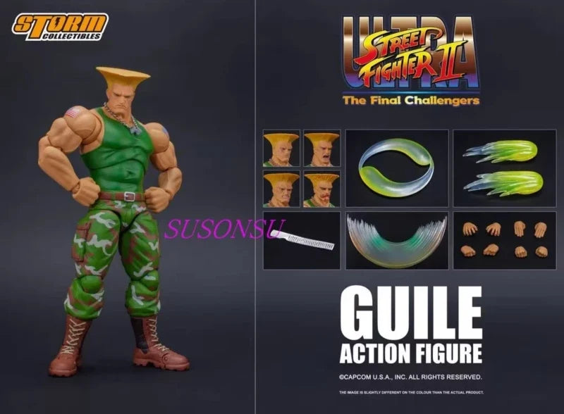 STORM TOYS Original Street Fighter 2 Series  GUILE SDCC Action Joint Mobility Figure Model Toys Christmas Gift for Children