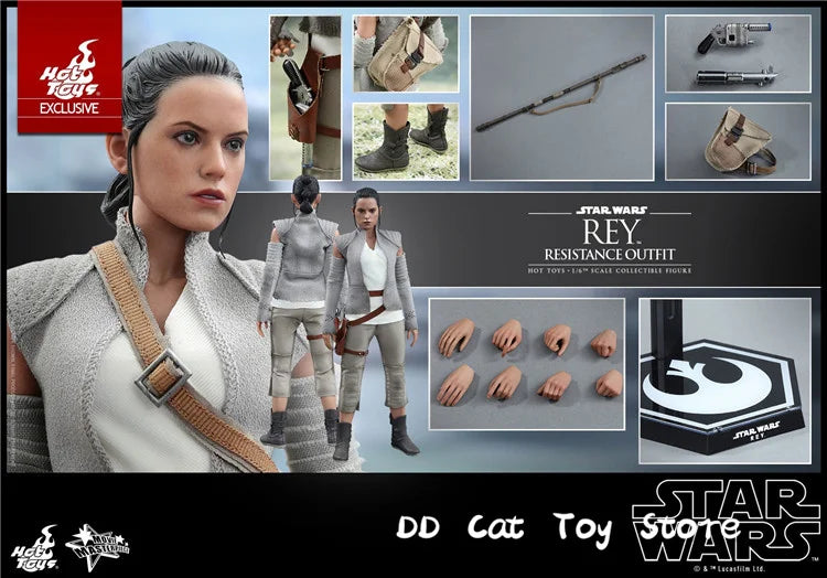New Genuine HOTTOYS HT MMS377 1/6 Soldatin Star Wars 7 Rey 2.0 Widerstandsarmee Komplettset 12'' Actionfigur Modell anpassen