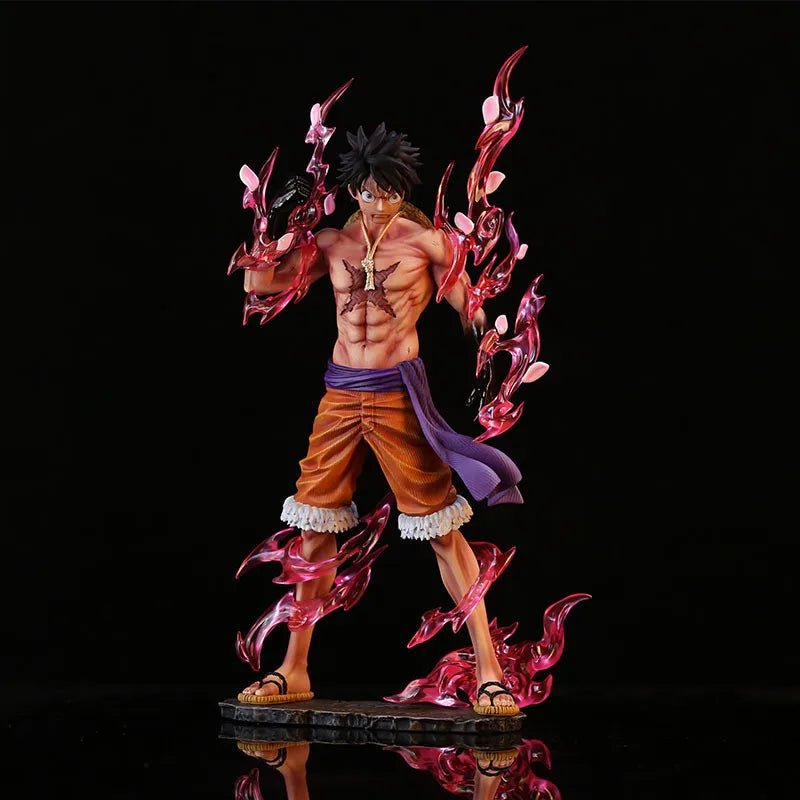 24cm One Piece Luffy Figures Monkey D. Luffy Flowing Cherry Action Figures PVC Anime Collection Model Doll Toy Kid Birthday Gift