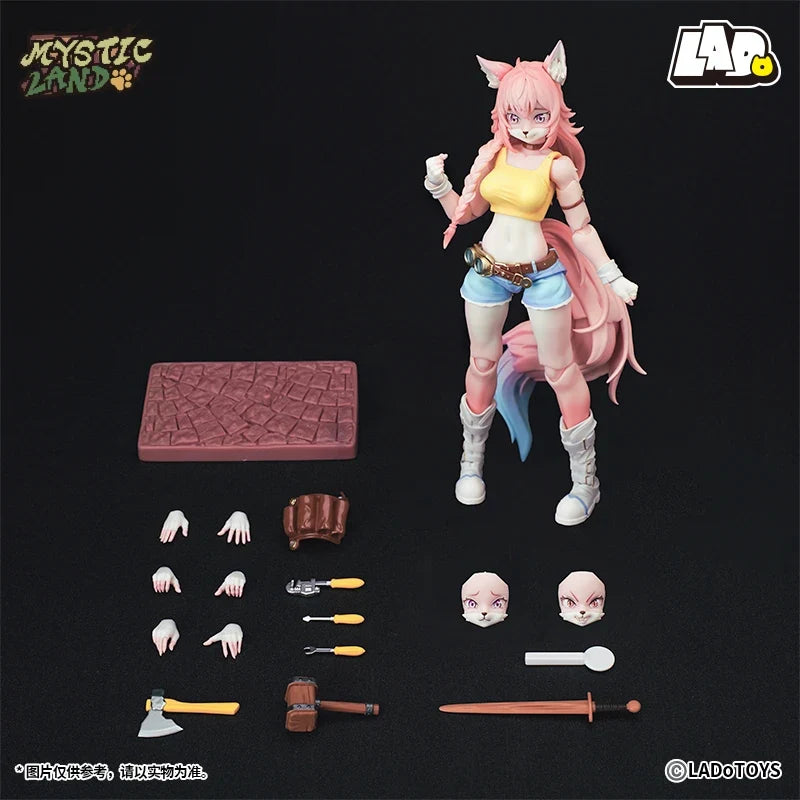 In Stock New Ladotoys Cat Tonya Action Figure Model Collect Herbs Calico Cat Girl Animation Original Model Toy Collection Gift