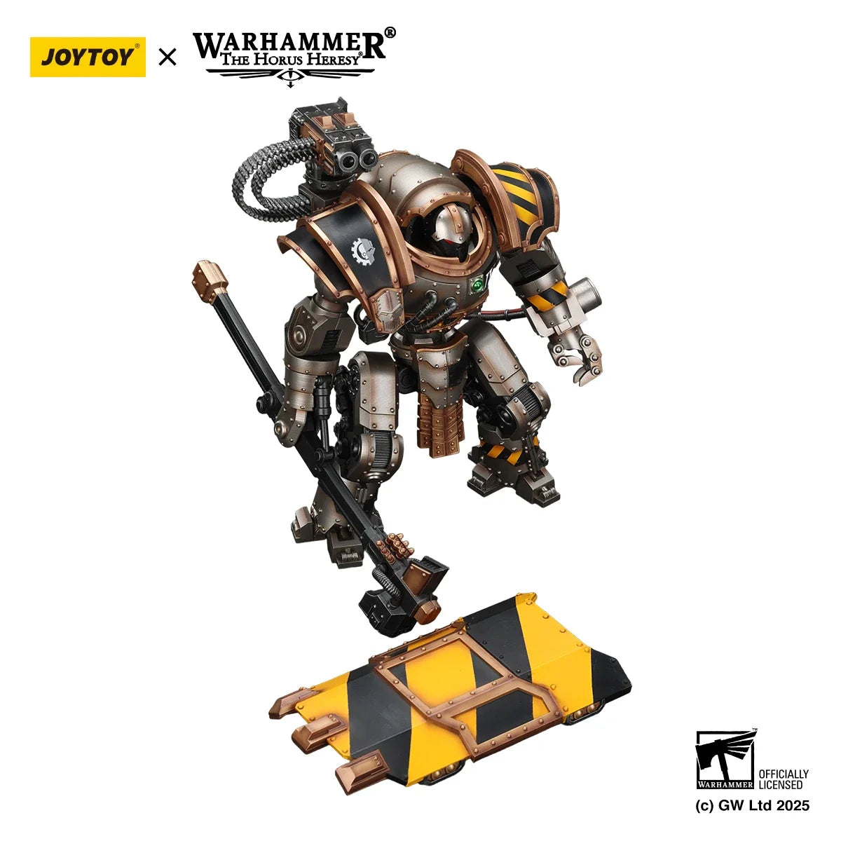 JOYTOY Warhammer Action Figures Iron Warriors Iron Circle Domitar-Ferrum Class Battle-automata  with Karceri Battle Shield