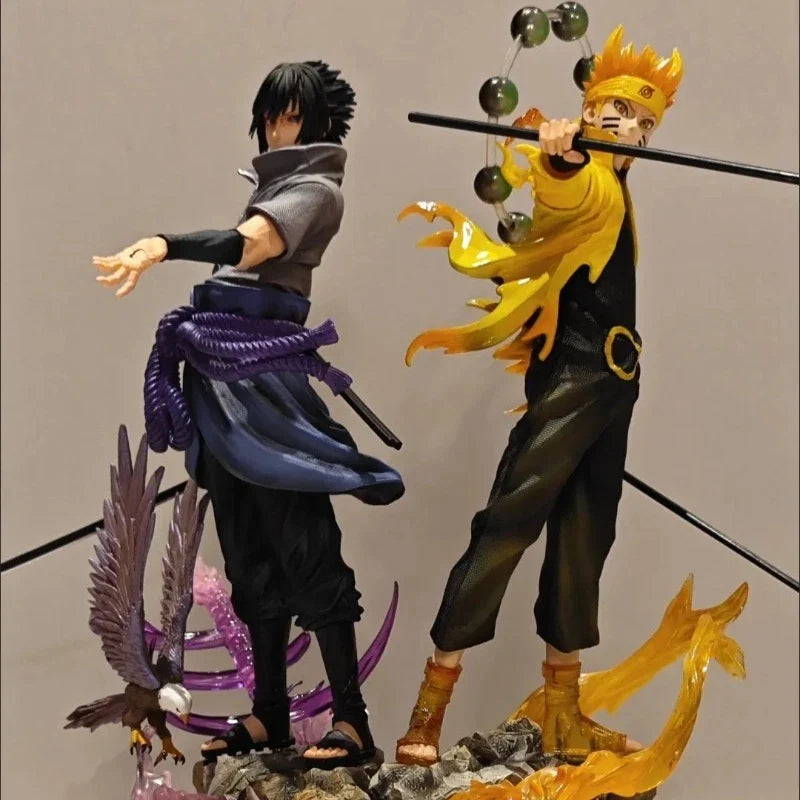 New Model Hypoxia Uzumaki Naruto Uchiha Sasuke Ninja GK Peripheral Ornaments Trendy Play Birthday Gift Anime Figure Model Doll