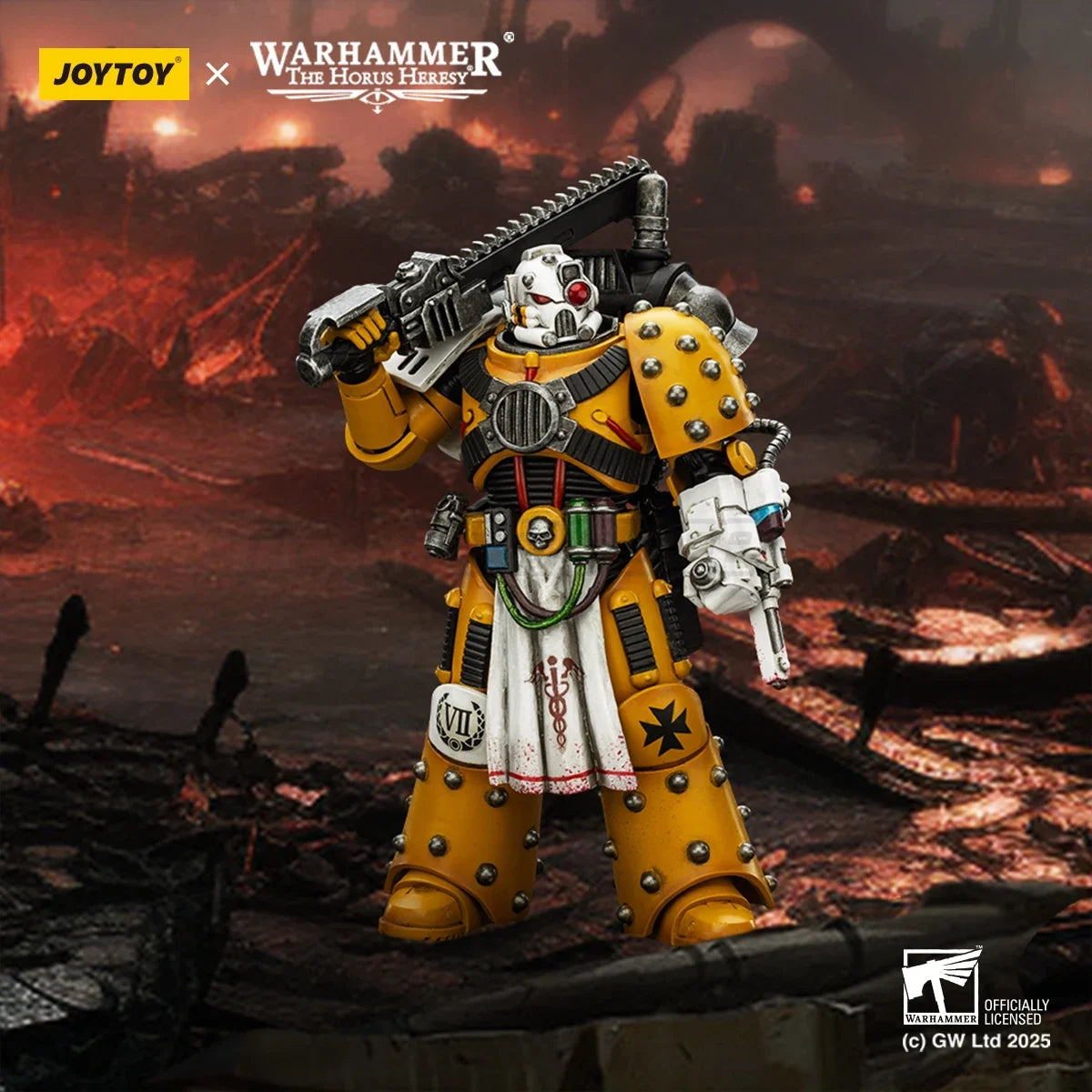 【MT】Original JOYTOY Warhammer 40K Imperial Fists Legion Apothecary 1/18 Action Figure Toys
